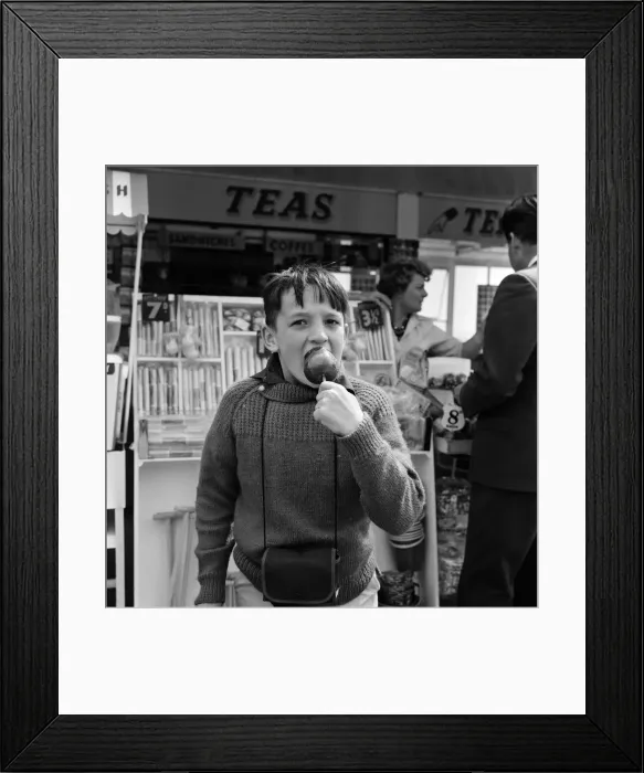 Framed Print : People enjoying their holidays in Southend, Essex. June 1962