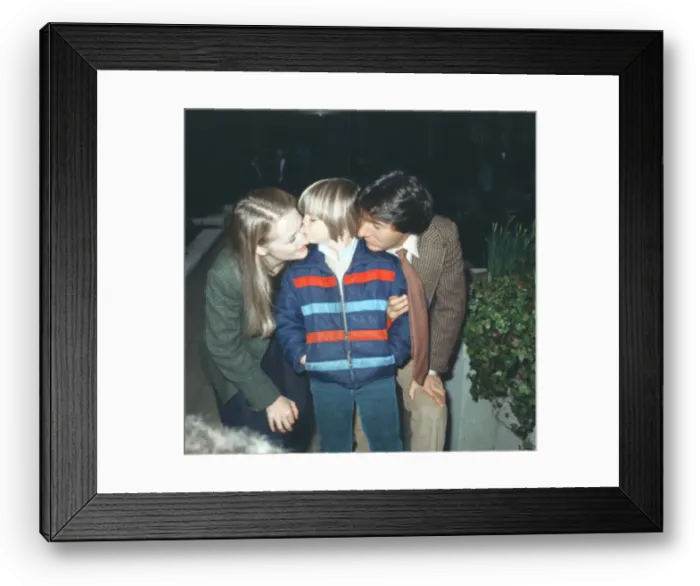 Framed Print : Actor Dustin Hoffman with actress Meryl Streep and young Justin Henry who all star Framed Print : Actor Dustin Hoffman with actress Meryl Streep and young Justin Henry who all star