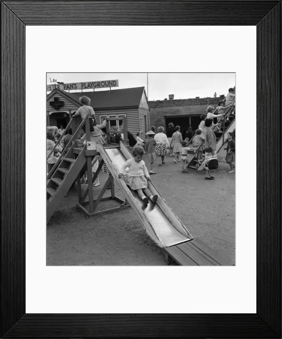 Framed Print : People enjoying their holidays in Southend, Essex. June 1962