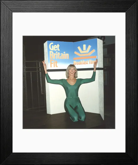 Framed Print : Diana Moran, keep fit expert, recruited 12 South London commuters at Waterloo Station Framed Print : Diana Moran, keep fit expert, recruited 12 South London commuters at Waterloo Station