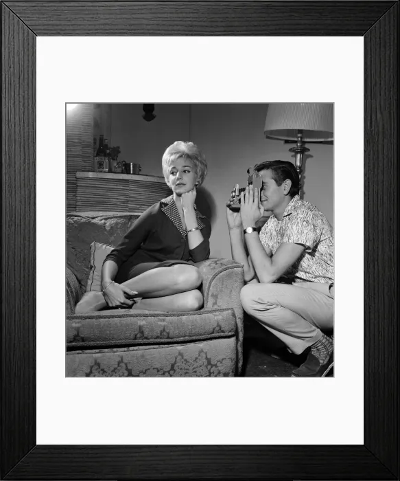 Framed Print : John Kennedy, Tommy Steeles 28 year old manager, is engaged to an Australian Framed Print : John Kennedy, Tommy Steeles 28 year old manager, is engaged to an Australian