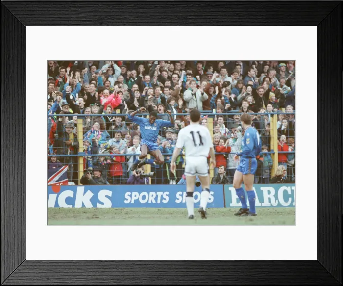 Framed Print : Wimbledon verses Tottenham Hotspur at Plough Lane, home of Wimbledon Football Club Framed Print : Wimbledon verses Tottenham Hotspur at Plough Lane, home of Wimbledon Football Club