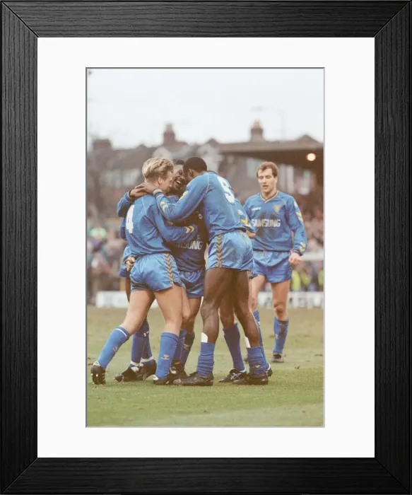Framed Print : Wimbledon verses Tottenham Hotspur at Plough Lane, home of Wimbledon Football Club Framed Print : Wimbledon verses Tottenham Hotspur at Plough Lane, home of Wimbledon Football Club