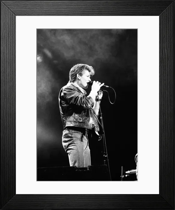 Framed Print : A-ha performing live at the NEC, Birmingham. 25th March 1988