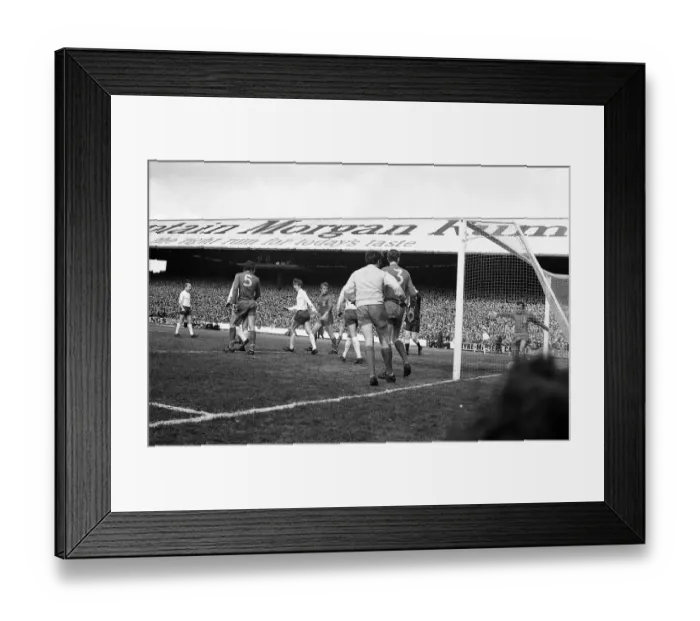 Framed Print : Wales 1-1 England, Home International Championship, Ninian Park, Sloper Road, Cardiff Framed Print : Wales 1-1 England, Home International Championship, Ninian Park, Sloper Road, Cardiff