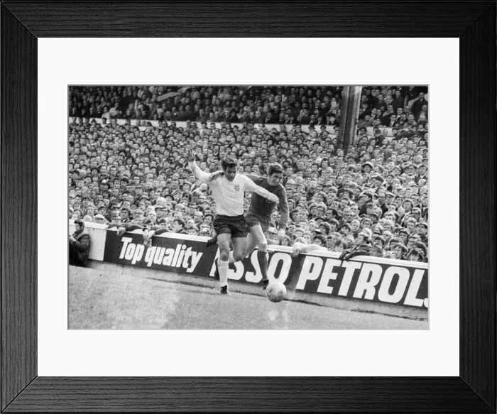 Framed Print : Wales 1-1 England, Home International Championship, Ninian Park, Sloper Road, Cardiff Framed Print : Wales 1-1 England, Home International Championship, Ninian Park, Sloper Road, Cardiff