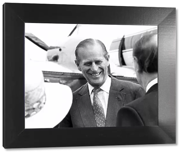 Prince Philip, Duke of Edinburgh in Manchester. 12th July 1979