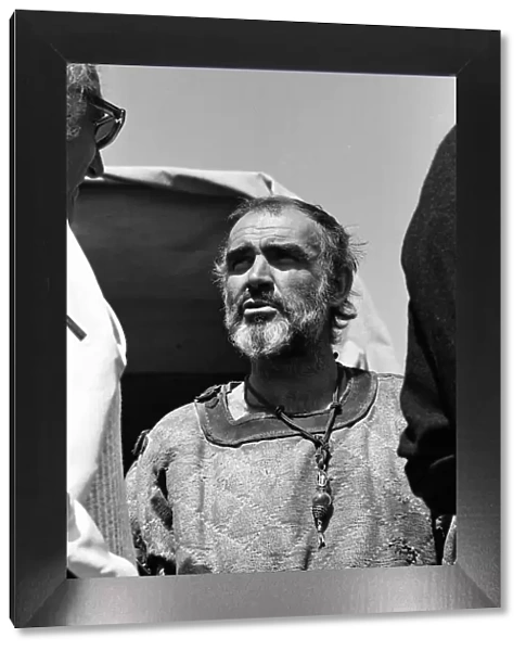 Actor Sean Connery on the set of 'Robin and Marian'in Spain. 8th July 1975