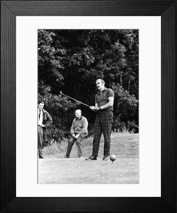 Framed Print : Actor Sean Connery takes part in a golf match at Wentworth for the Variety Club of Great Framed Print : Actor Sean Connery takes part in a golf match at Wentworth for the Variety Club of Great