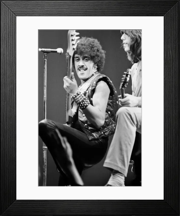 Framed Print : Thin Lizzy, Rock Group, perform at The Apollo, Coventry, Warwickshire in December 1981 Framed Print : Thin Lizzy, Rock Group, perform at The Apollo, Coventry, Warwickshire in December 1981