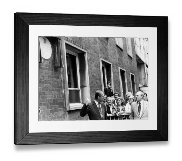 Framed Print : Prince Philip, Duke of Edinburgh unveils a plaque to John Dalton at the Manchester Framed Print : Prince Philip, Duke of Edinburgh unveils a plaque to John Dalton at the Manchester