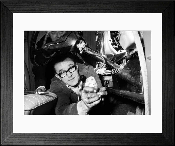 Framed Print : The hamster which was steadily eating its way through the minicab of John Daly has Framed Print : The hamster which was steadily eating its way through the minicab of John Daly has