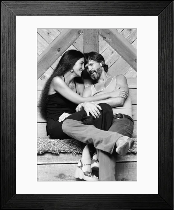 Framed Print : Kris Kristofferson and his wife Rita Coolidge during rehearsals for their super show in Framed Print : Kris Kristofferson and his wife Rita Coolidge during rehearsals for their super show in