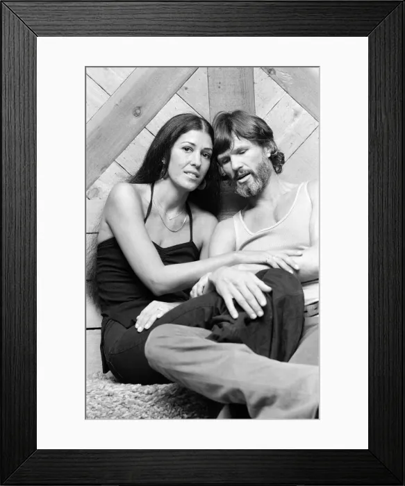 Framed Print : Kris Kristofferson and his wife Rita Coolidge during rehearsals for their super show in Framed Print : Kris Kristofferson and his wife Rita Coolidge during rehearsals for their super show in