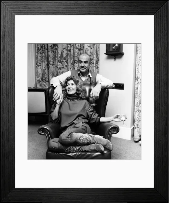 Framed Print : Sean Connery with his wife Micheline. 21st November 1981 Framed Print : Sean Connery with his wife Micheline. 21st November 1981