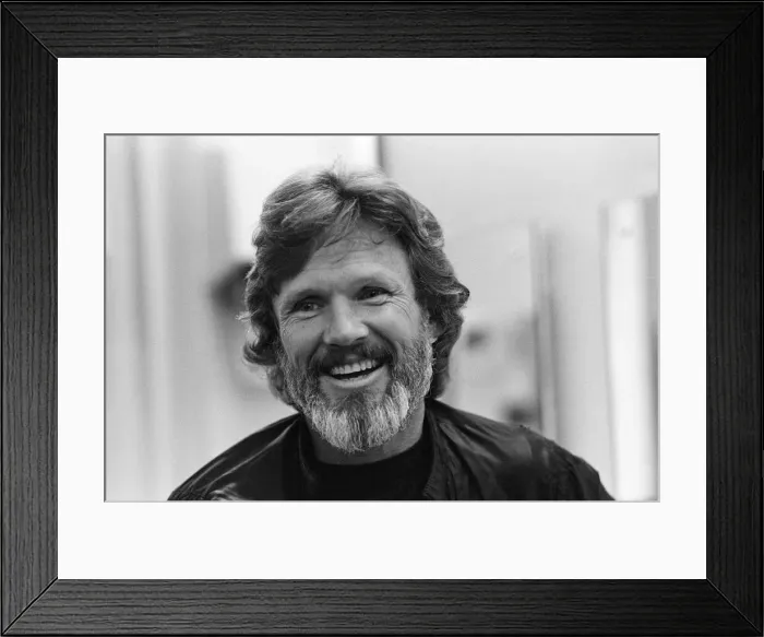 Framed Print : Kris Kristofferson prepares for a concert at Wembley Arena. 7th April 1982 Framed Print : Kris Kristofferson prepares for a concert at Wembley Arena. 7th April 1982