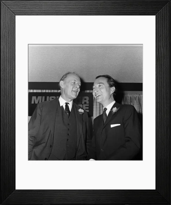 Framed Print : The launch of Music For Pleasure. Left to right, Sir Joseph Lockwood Chairman of EMI Paul Framed Print : The launch of Music For Pleasure. Left to right, Sir Joseph Lockwood Chairman of EMI Paul