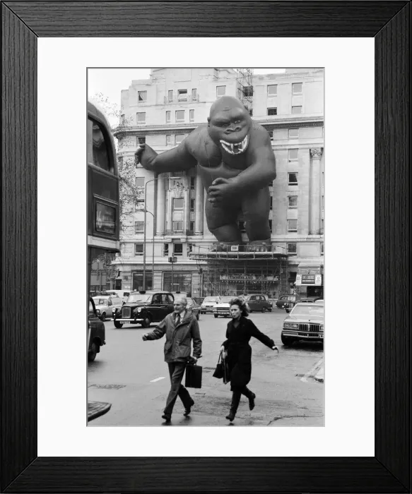 Framed Print : King Kong'towering 90 feet above the traffic Framed Print : King Kong'towering 90 feet above the traffic