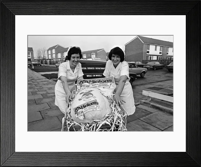 Framed Print : 50lb turkey, Teesside. 1977