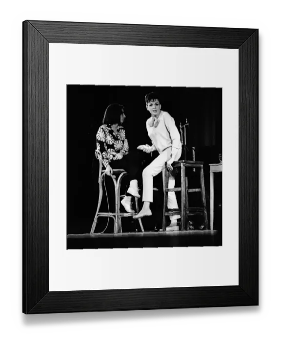Framed Print : Judy Garland and her daughter Liza Minnelli are returning to the London Palladium for a