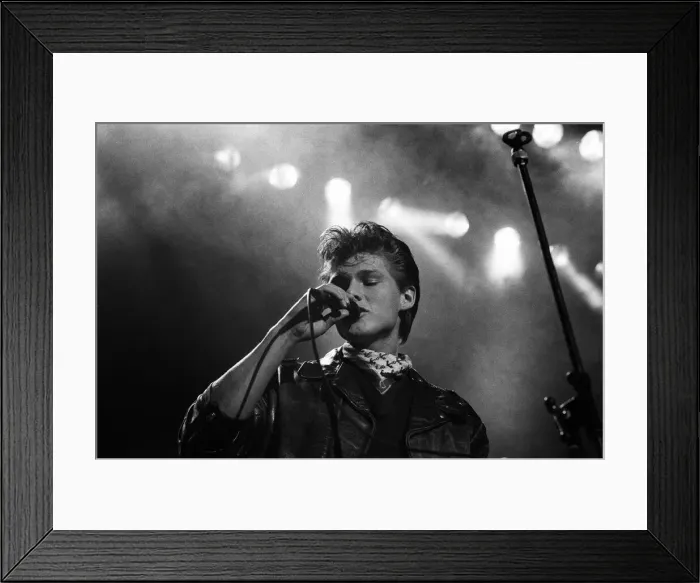 Framed Print : A-ha performing live at the NEC, Birmingham. 25th March 1988