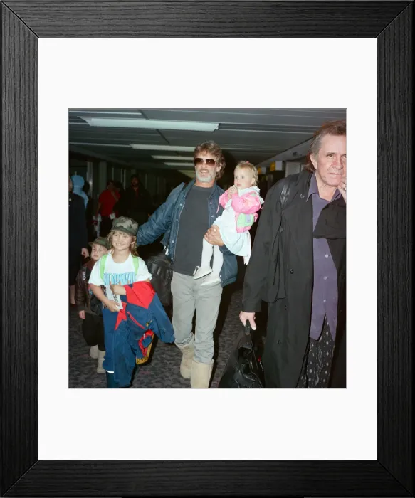 Framed Print : Members of The Highwaymen at Heathrow Airport. Kris Kristofferson Framed Print : Members of The Highwaymen at Heathrow Airport. Kris Kristofferson