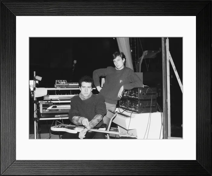 Framed Print : Andy McCluskey and Paul Humphreys (on keyboards) of the band Orchesteral Manouevers In Framed Print : Andy McCluskey and Paul Humphreys (on keyboards) of the band Orchesteral Manouevers In