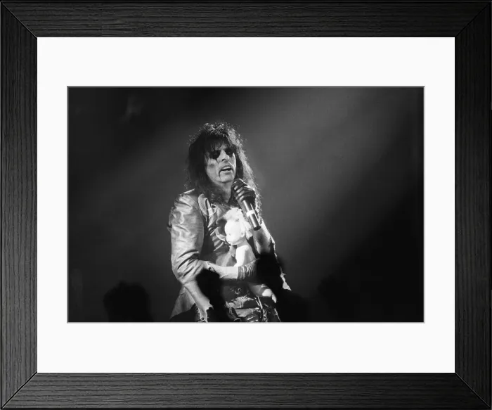 Framed Print : Alice Cooper (born Vincent Damon Furnier) performs at The Birmingham Odeon, Midlands Framed Print : Alice Cooper (born Vincent Damon Furnier) performs at The Birmingham Odeon, Midlands