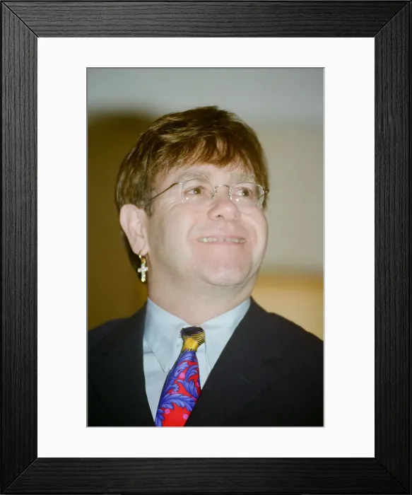Framed Print : Elton John at the opening of Theo Fennell s Framed Print : Elton John at the opening of Theo Fennell s