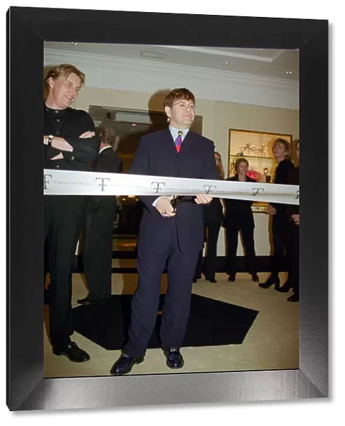 Elton John at the opening of 'Theo Fennell s'