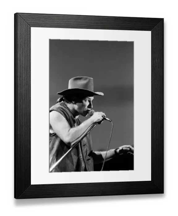 Framed Print : Bono onstage during U2s concert in Cork, the last in the present part of the World