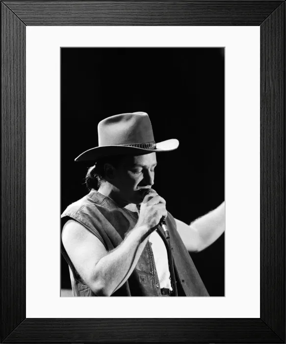 Framed Print : Bono onstage during U2s concert in Cork, the last in the present part of the World Framed Print : Bono onstage during U2s concert in Cork, the last in the present part of the World