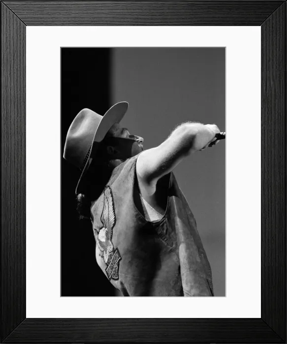 Framed Print : Bono onstage during U2s concert in Cork, the last in the present part of the World Framed Print : Bono onstage during U2s concert in Cork, the last in the present part of the World