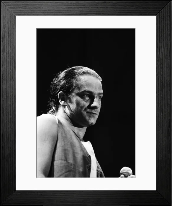 Framed Print : Bono onstage during U2s concert in Cork, the last in the present part of the World Framed Print : Bono onstage during U2s concert in Cork, the last in the present part of the World