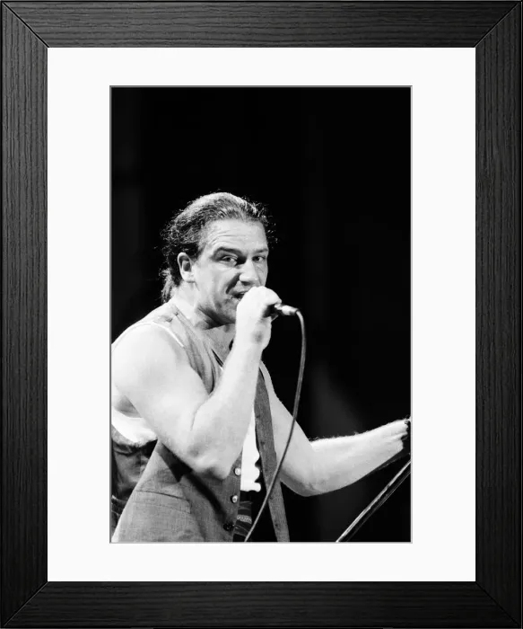 Framed Print : Bono onstage during U2s concert in Cork, the last in the present part of the World Framed Print : Bono onstage during U2s concert in Cork, the last in the present part of the World