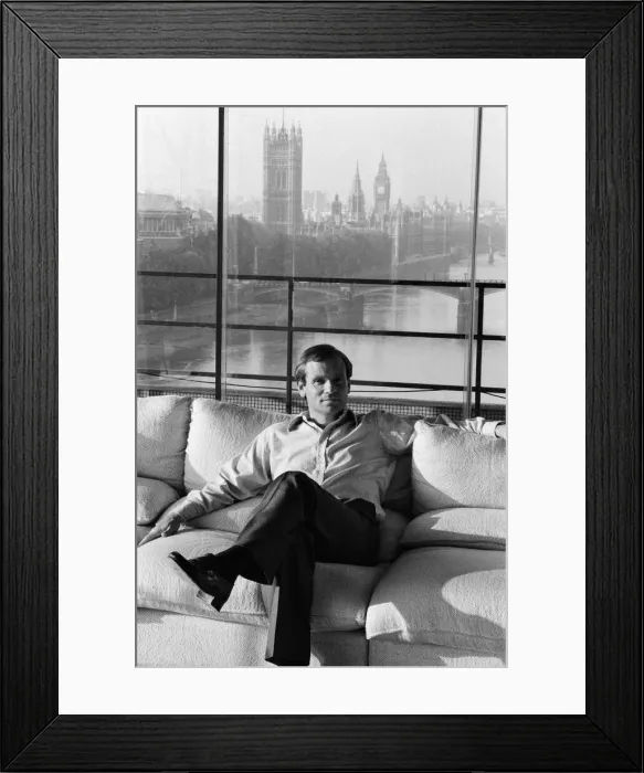 Framed Print : Millionaire author Jeffrey Archer pictured in his penthouse Embankment flat overlooking Framed Print : Millionaire author Jeffrey Archer pictured in his penthouse Embankment flat overlooking