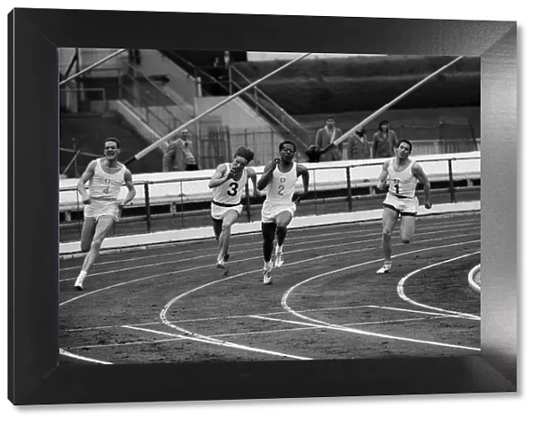 Oxford v Cambridge athletics. Wendell Mottley (Cambridge