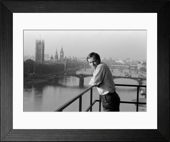 Framed Print : Millionaire author Jeffrey Archer pictured in his penthouse Embankment flat overlooking Framed Print : Millionaire author Jeffrey Archer pictured in his penthouse Embankment flat overlooking