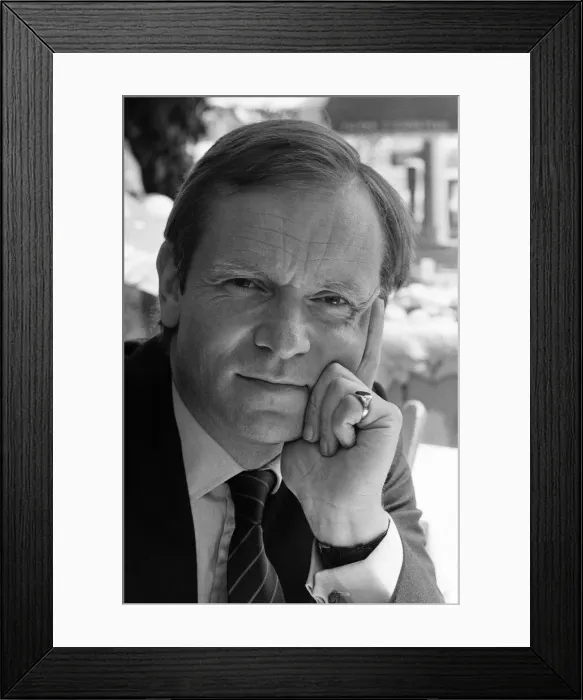 Framed Print : Jeffrey Archer pictured in London. 25th July 1985 Framed Print : Jeffrey Archer pictured in London. 25th July 1985