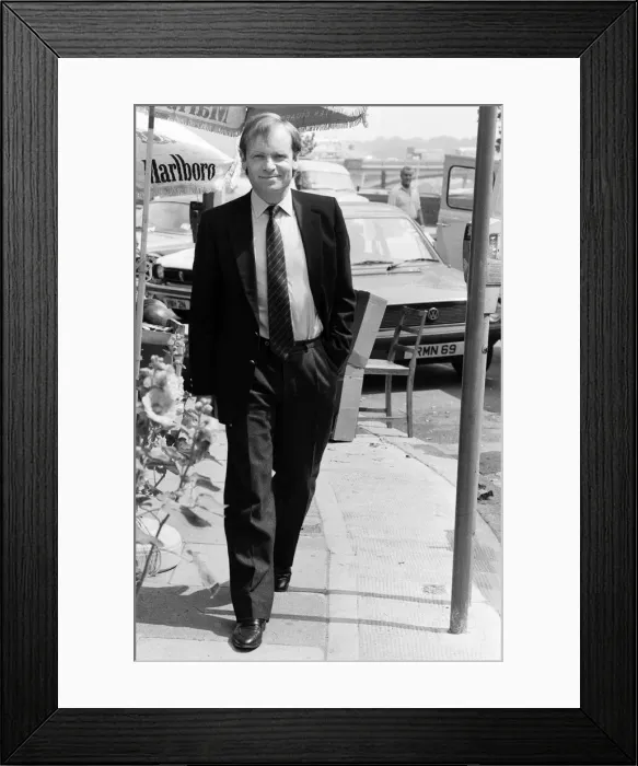 Framed Print : Jeffrey Archer pictured in London. 25th July 1985 Framed Print : Jeffrey Archer pictured in London. 25th July 1985