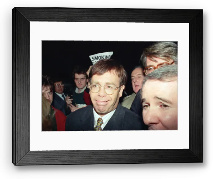 Framed Print : Elton John wins a £350, 000 libel victory against the Sunday Mirror