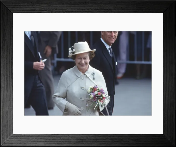 Framed Print : Queen Elizabeth II and Prince Philip, The Duke of Edinburgh visit Nottingham, England Framed Print : Queen Elizabeth II and Prince Philip, The Duke of Edinburgh visit Nottingham, England
