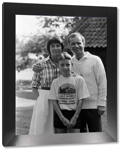 Mary and Jeffrey Archer with their son James. Pictured the day after the award of a