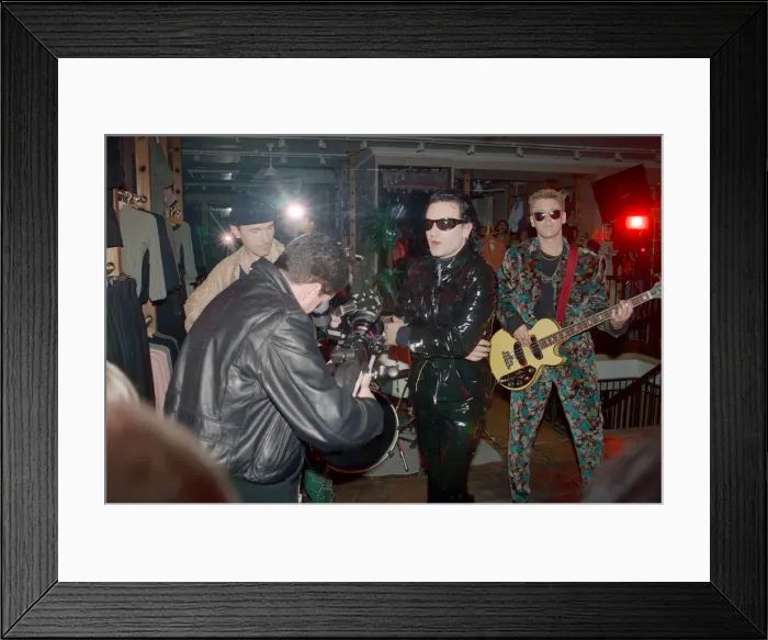 Framed Print : U2 filming the video for their single Even Better Than the Real Thing Framed Print : U2 filming the video for their single Even Better Than the Real Thing