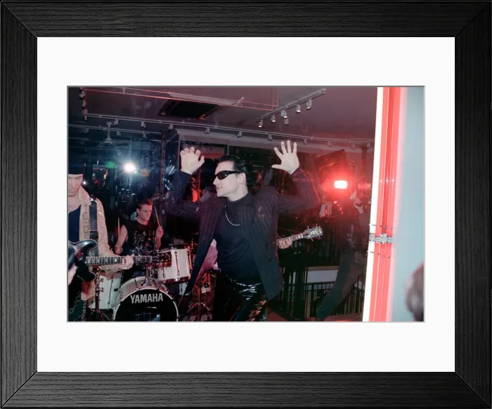 Framed Print : U2 filming the video for their single Even Better Than the Real Thing Framed Print : U2 filming the video for their single Even Better Than the Real Thing