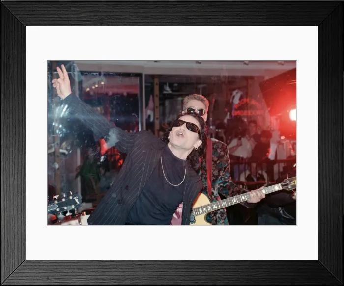 Framed Print : U2 filming the video for their single Even Better Than the Real Thing Framed Print : U2 filming the video for their single Even Better Than the Real Thing