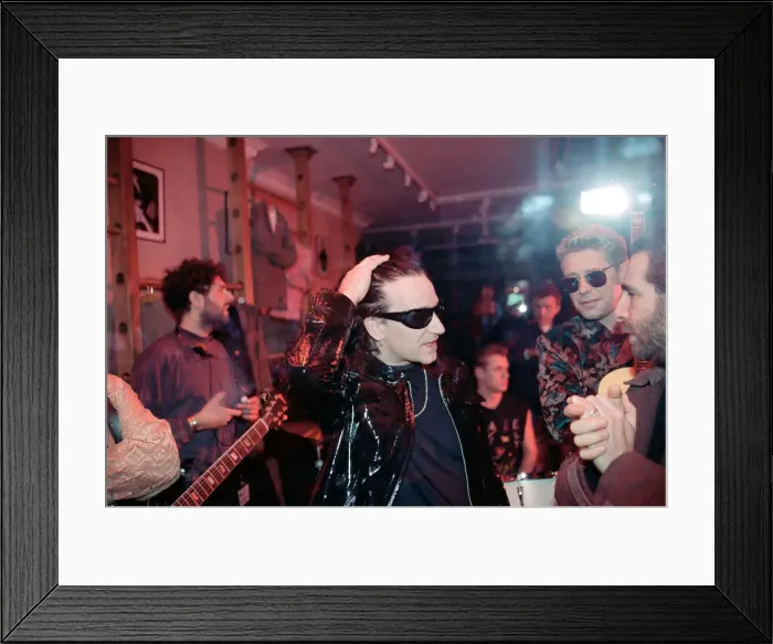 Framed Print : U2 filming the video for their single Even Better Than the Real Thing Framed Print : U2 filming the video for their single Even Better Than the Real Thing