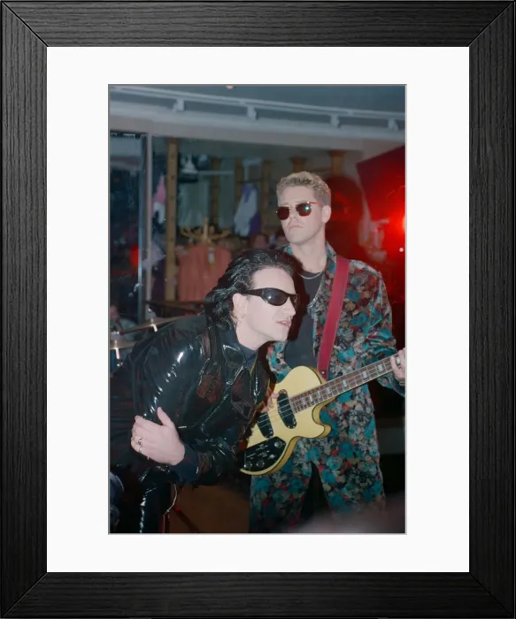 Framed Print : U2 filming the video for their single Even Better Than the Real Thing Framed Print : U2 filming the video for their single Even Better Than the Real Thing