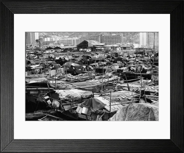 Framed Print : Life in 1960s Colonial Hong Kong, with a rapidly growing population of more than 4