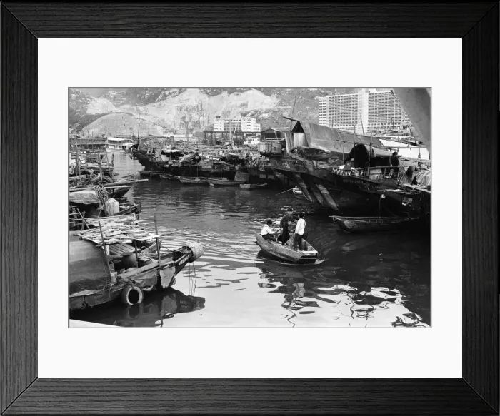 Framed Print : Life in 1960s Colonial Hong Kong, with a rapidly growing population of more than 4 Framed Print : Life in 1960s Colonial Hong Kong, with a rapidly growing population of more than 4